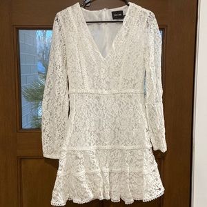 White Lace Dress. Size Medium